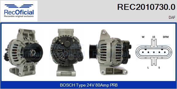 RECOFICIAL REC2010730.0 - Alternator car-mod.net