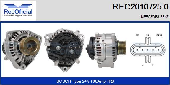 RECOFICIAL REC2010725.0 - Alternator car-mod.net