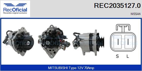 RECOFICIAL REC2035127.0 - Alternator car-mod.net