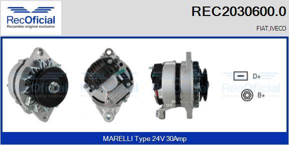 RECOFICIAL REC2030600.0 - Alternator car-mod.net