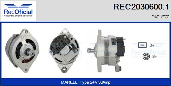 RECOFICIAL REC2030600.1 - Alternator car-mod.net
