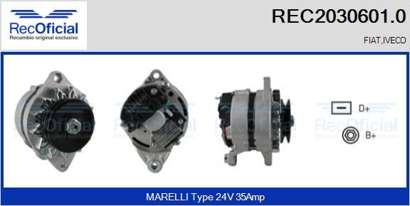 RECOFICIAL REC2030601.0 - Alternator car-mod.net
