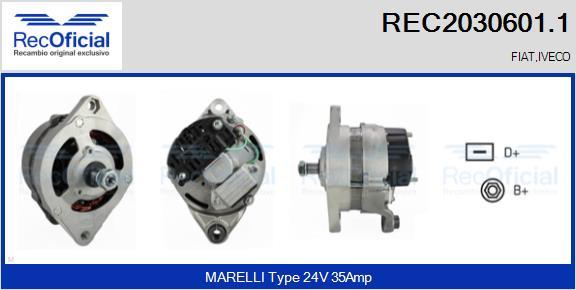 RECOFICIAL REC2030601.1 - Alternator car-mod.net