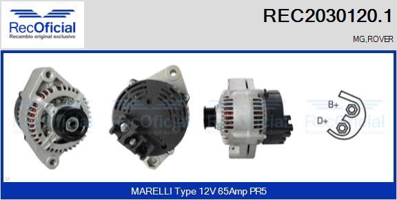 RECOFICIAL REC2030120.1 - Alternator car-mod.net