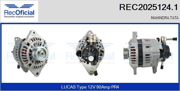 RECOFICIAL REC2025124.1 - Alternator car-mod.net
