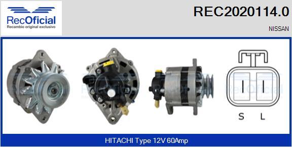 RECOFICIAL REC2020114.0 - Alternator car-mod.net