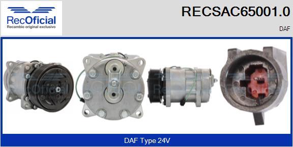 RECOFICIAL RECSAC65001.0 - Compressor, air conditioning car-mod.net