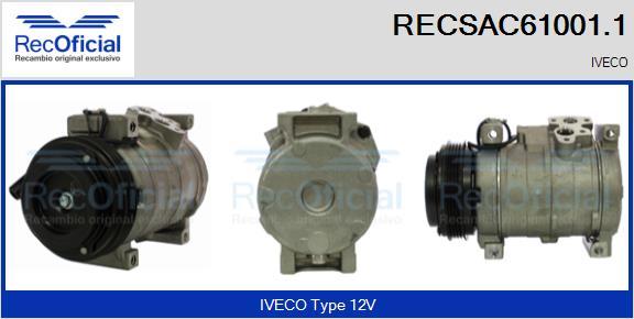 RECOFICIAL RECSAC61001.1 - Compressor, air conditioning car-mod.net