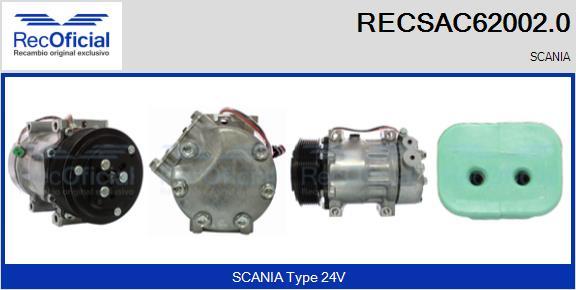 RECOFICIAL RECSAC62002.0 - Compressor, air conditioning car-mod.net