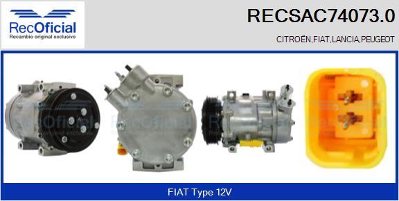 RECOFICIAL RECSAC74073.0 - Compressor, air conditioning car-mod.net