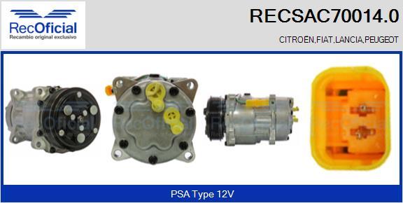 RECOFICIAL RECSAC70014.0 - Compressor, air conditioning car-mod.net