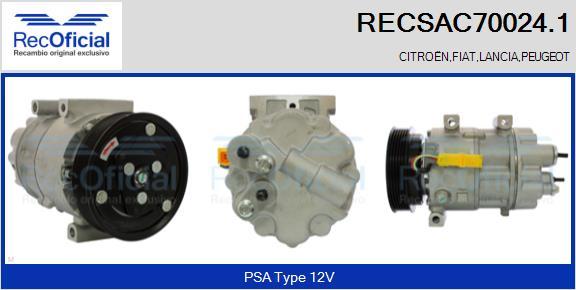 RECOFICIAL RECSAC70024.1 - Compressor, air conditioning car-mod.net