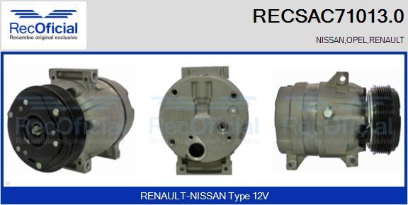 RECOFICIAL RECSAC71013.0 - Compressor, air conditioning car-mod.net