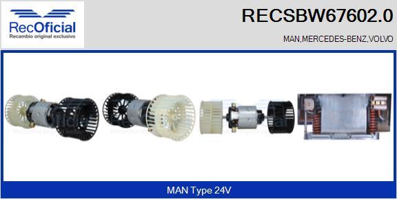 RECOFICIAL RECSBW67602.0 - Interior Blower car-mod.net
