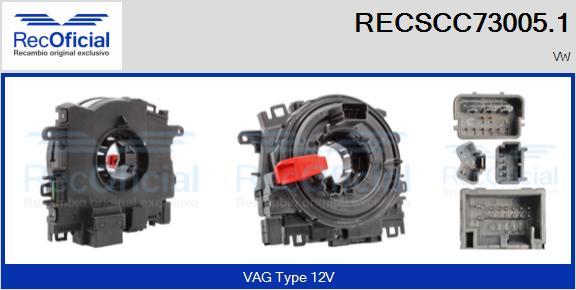 RECOFICIAL RECSCC73005.1 - Clockspring, airbag car-mod.net