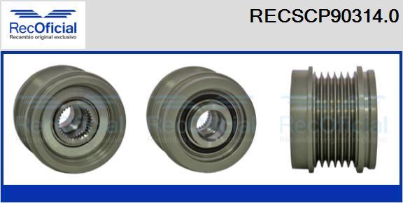 RECOFICIAL RECSCP90314.0 - Pulley, alternator, freewheel clutch car-mod.net