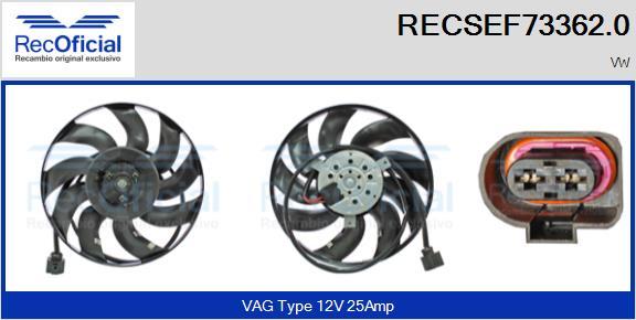 RECOFICIAL RECSEF73362.0 - Fan, radiator car-mod.net