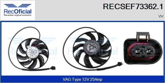 RECOFICIAL RECSEF73362.1 - Fan, radiator car-mod.net