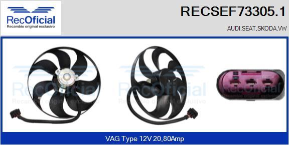 RECOFICIAL RECSEF73305.1 - Fan, radiator car-mod.net