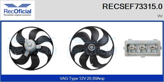 RECOFICIAL RECSEF73315.0 - Fan, radiator car-mod.net