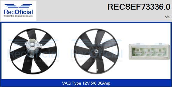 RECOFICIAL RECSEF73336.0 - Fan, radiator car-mod.net