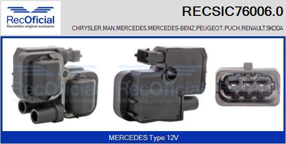 RECOFICIAL RECSIC76006.0 - Ignition Coil car-mod.net