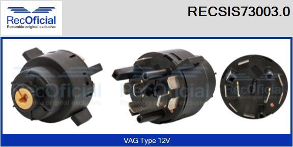 RECOFICIAL RECSIS73003.0 - Ignition / Starter Switch car-mod.net