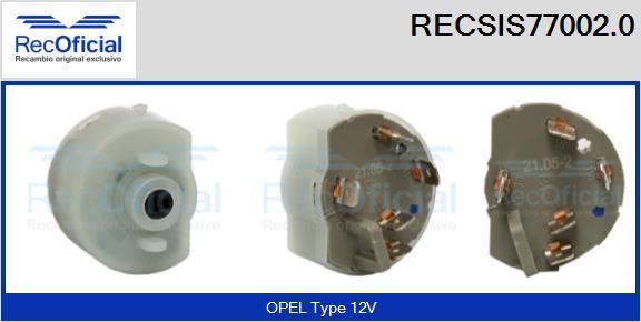 RECOFICIAL RECSIS77002.0 - Ignition / Starter Switch car-mod.net
