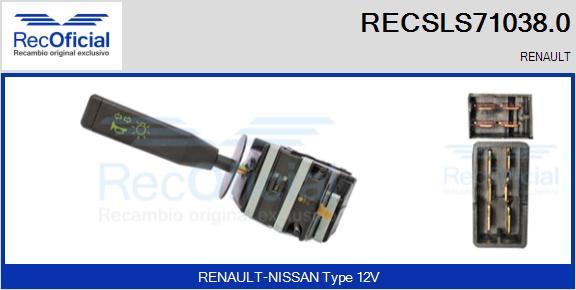 RECOFICIAL RECSLS71038.0 - Steering Column Switch car-mod.net