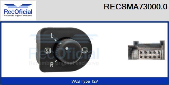 RECOFICIAL RECSMA73000.0 - Switch, mirror adjustment car-mod.net