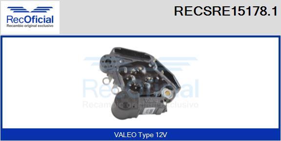 RECOFICIAL RECSRE15178.1 - Voltage regulator, alternator car-mod.net