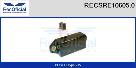 RECOFICIAL RECSRE10605.0 - Voltage regulator, alternator car-mod.net