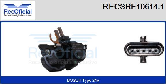 RECOFICIAL RECSRE10614.1 - Voltage regulator, alternator car-mod.net