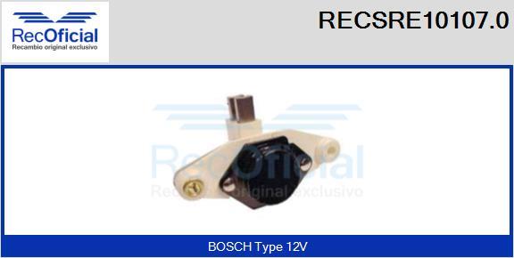 RECOFICIAL RECSRE10107.0 - Voltage regulator, alternator car-mod.net