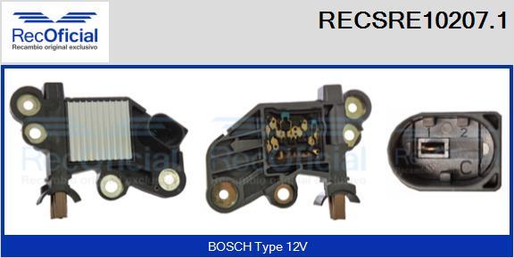 RECOFICIAL RECSRE10207.1 - Voltage regulator, alternator car-mod.net