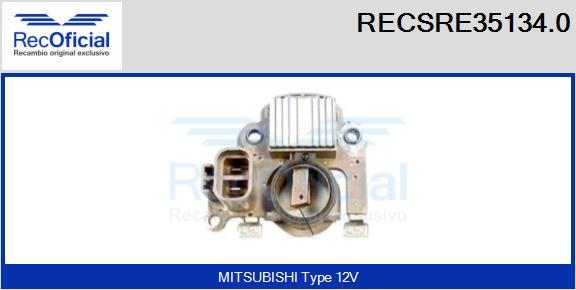 RECOFICIAL RECSRE35134.0 - Voltage regulator, alternator car-mod.net