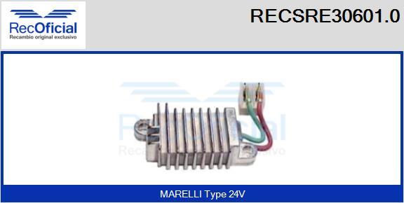 RECOFICIAL RECSRE30601.0 - Voltage regulator, alternator car-mod.net