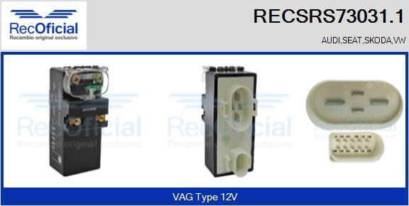 RECOFICIAL RECSRS73031.1 - Control Unit, air conditioning car-mod.net