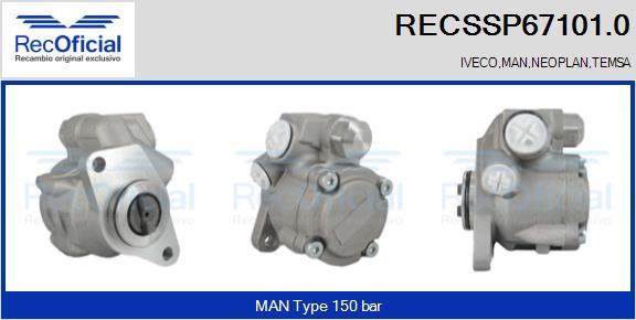 RECOFICIAL RECSSP67101.0 - Hydraulic Pump, steering system car-mod.net