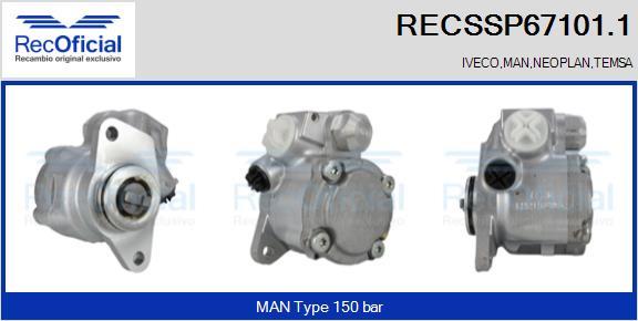RECOFICIAL RECSSP67101.1 - Hydraulic Pump, steering system car-mod.net