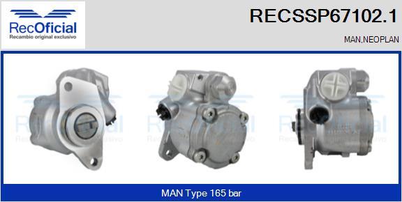 RECOFICIAL RECSSP67102.1 - Hydraulic Pump, steering system car-mod.net