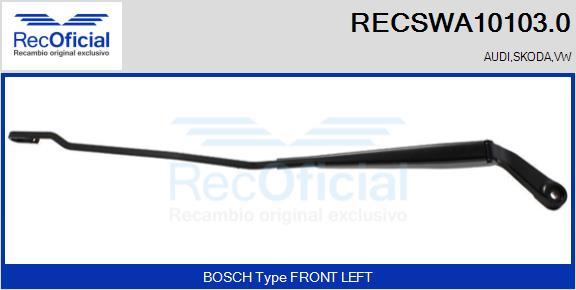 RECOFICIAL RECSWA10103.0 - Wiper Arm, window cleaning car-mod.net