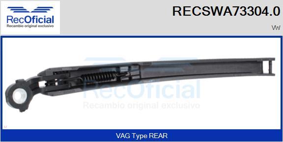 RECOFICIAL RECSWA73304.0 - Wiper Arm, window cleaning car-mod.net