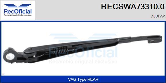 RECOFICIAL RECSWA73310.0 - Wiper Arm, window cleaning car-mod.net