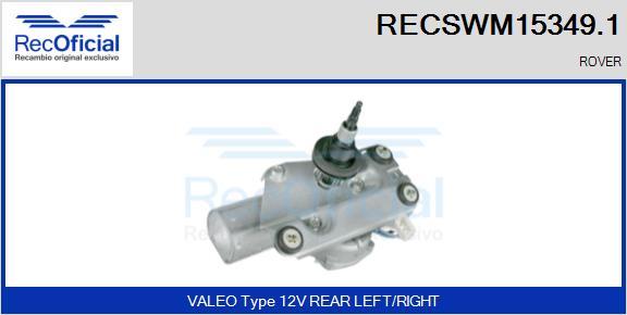 RECOFICIAL RECSWM15349.1 - Wiper Motor car-mod.net