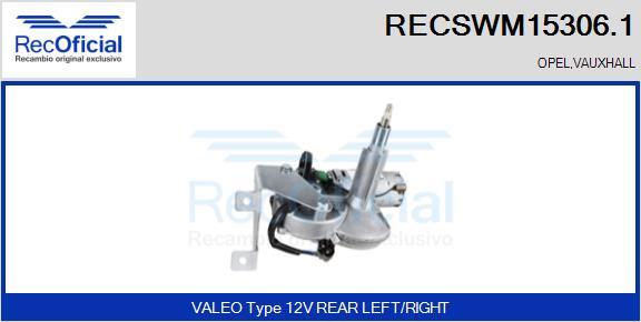 RECOFICIAL RECSWM15306.1 - Wiper Motor car-mod.net