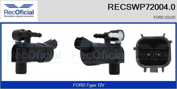 RECOFICIAL RECSWP72004.0 - Water Pump, window cleaning car-mod.net