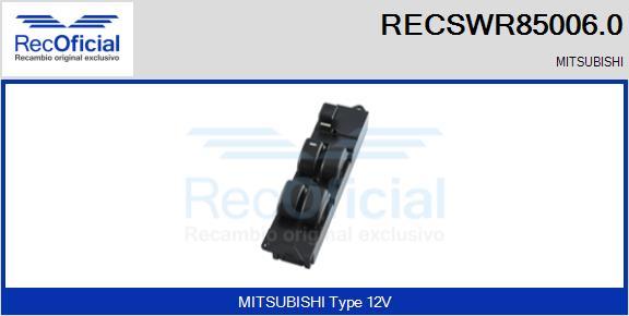RECOFICIAL RECSWR85006.0 - Switch, window regulator car-mod.net