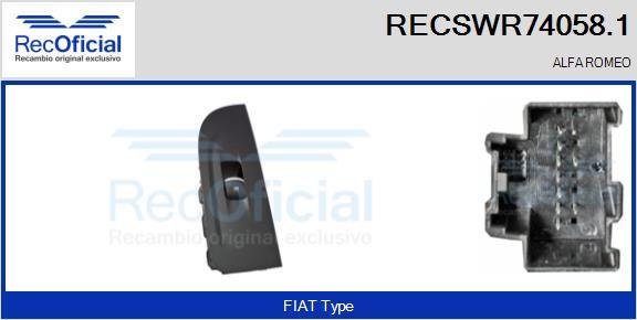 RECOFICIAL RECSWR74058.1 - Switch, window regulator car-mod.net