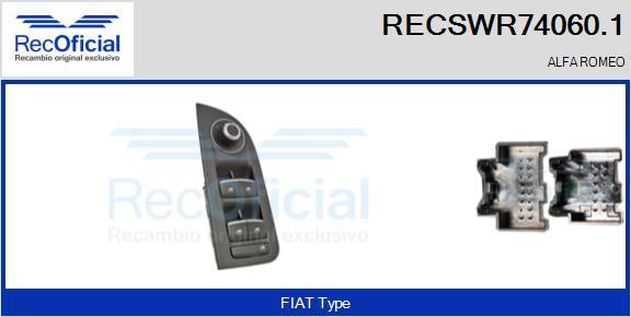 RECOFICIAL RECSWR74060.1 - Switch, window regulator car-mod.net